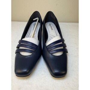 Easy Street Entice Navy Slip On Flats Women's 10M Comfort Dress Shoe NWOB Holida